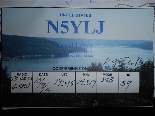 Our First QSL Card Arrives