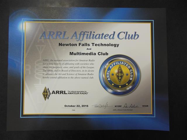 Official ARRL Club Certification